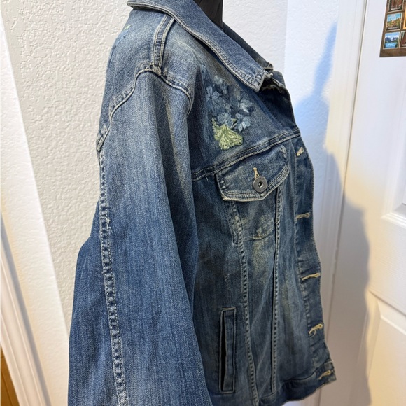 | grunge fairy core embroidered denim jacket | - Picture 4 of 9